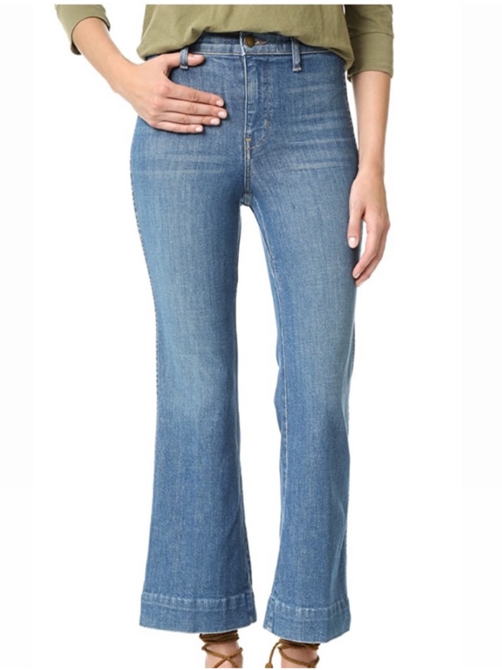 The Great Sea Crop Jeans Flare Clearwater Wash size 28 - Picture 2 of 10
